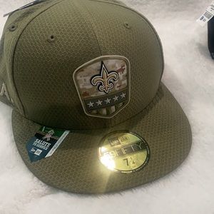 New Era NFL Saints, Salute to Service, Camo, Size 7 1/4